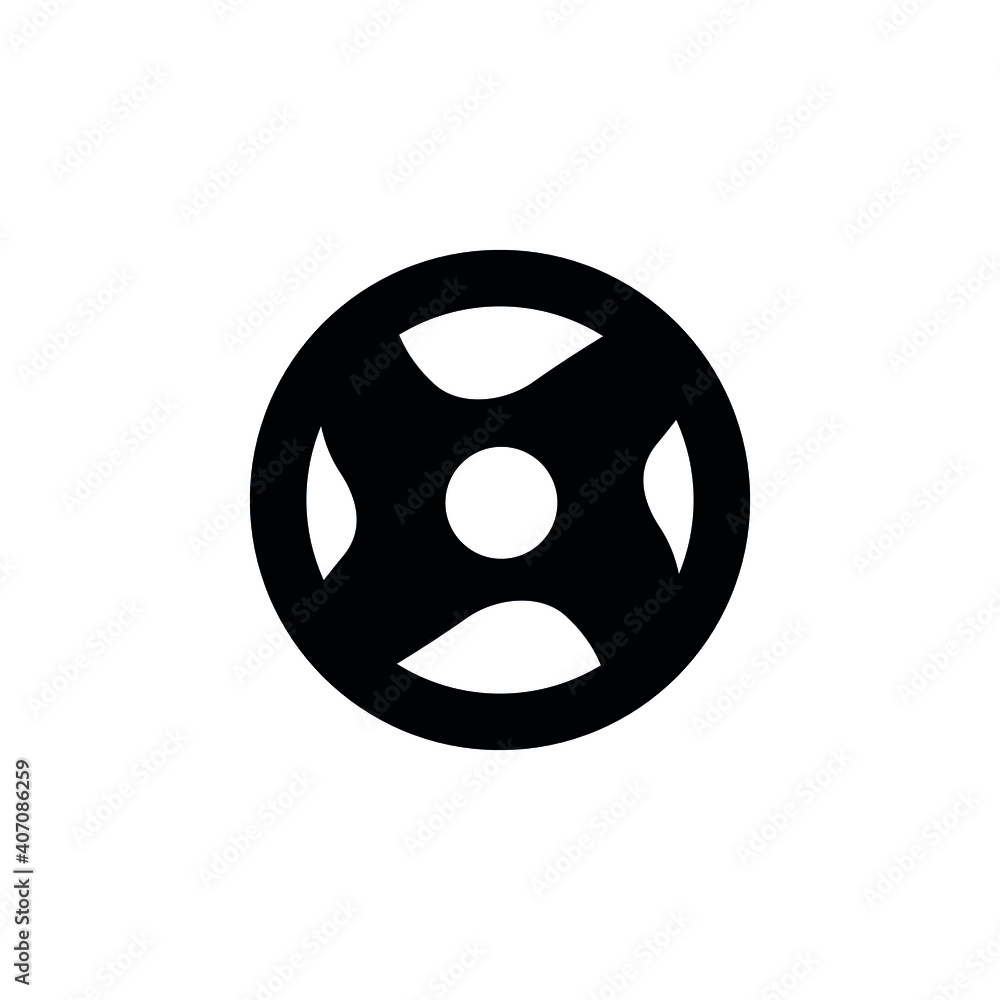 streering wheel drive icon vector logo template