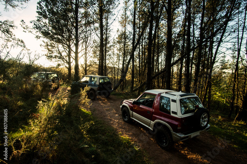 Off road cars in the mountains © Dario