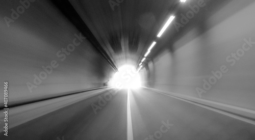 Long exposure taken in Tunnel