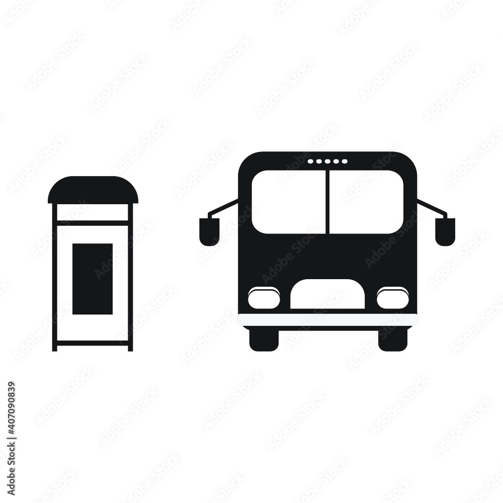 Bus icon vector eps