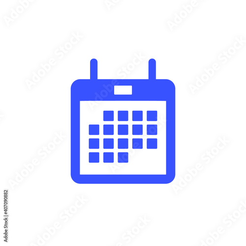 Flat calendar Icon. Calendar on the wall. Vector illustration.