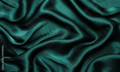 elegant turquoise silk.top view