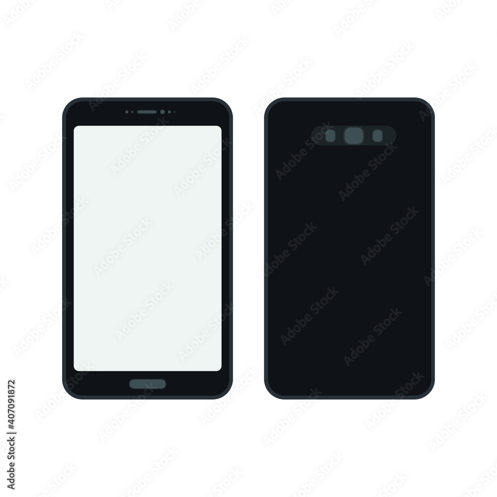 Device Mockup smartfone, new phone vector drawing isolated on white background Device Mockup smartfone, new phone vector drawing isolated on white background