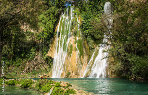 The beautiful Minas Viejas waterfall  Huasteca Potosina  San Luis Potosi  Mexico