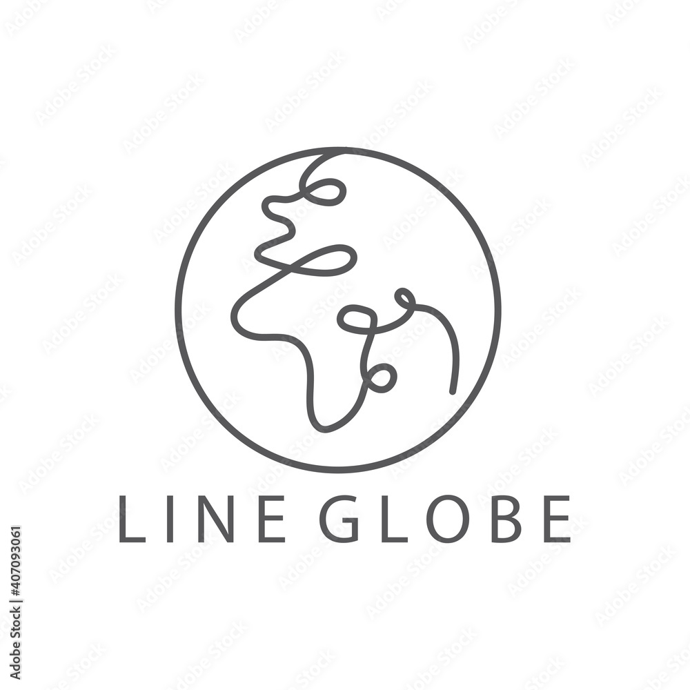 simple globe outline logo circle design vector illustration simple globe outline logo circle design vector illustration