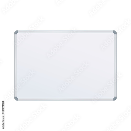 Empty Flip chart blank on tripod over white background. Office Whiteboard For Business Training in office