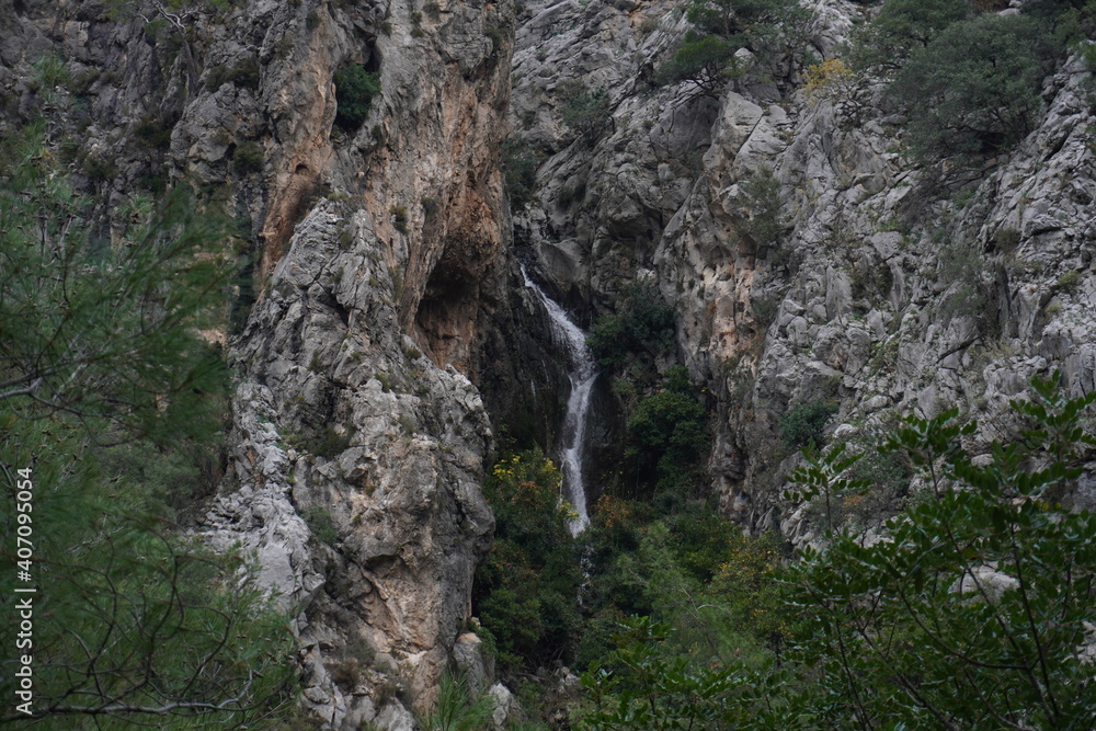 Waterfall in mountains at Goynuk, Antalya