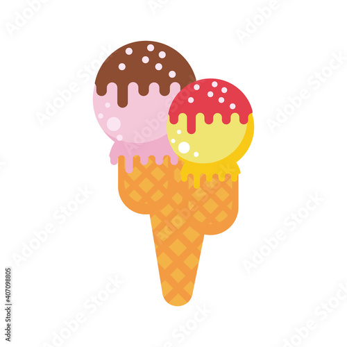 delicious ice cream silhouette style icon