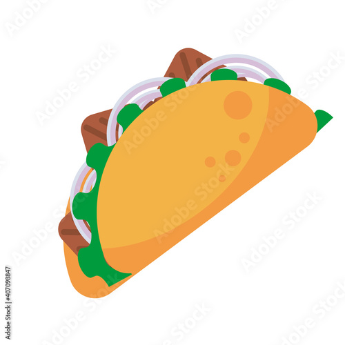 mexican taco food silhouette style icon