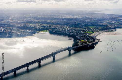 Aerial view of Auckland Noth Shore, New Zealand photo