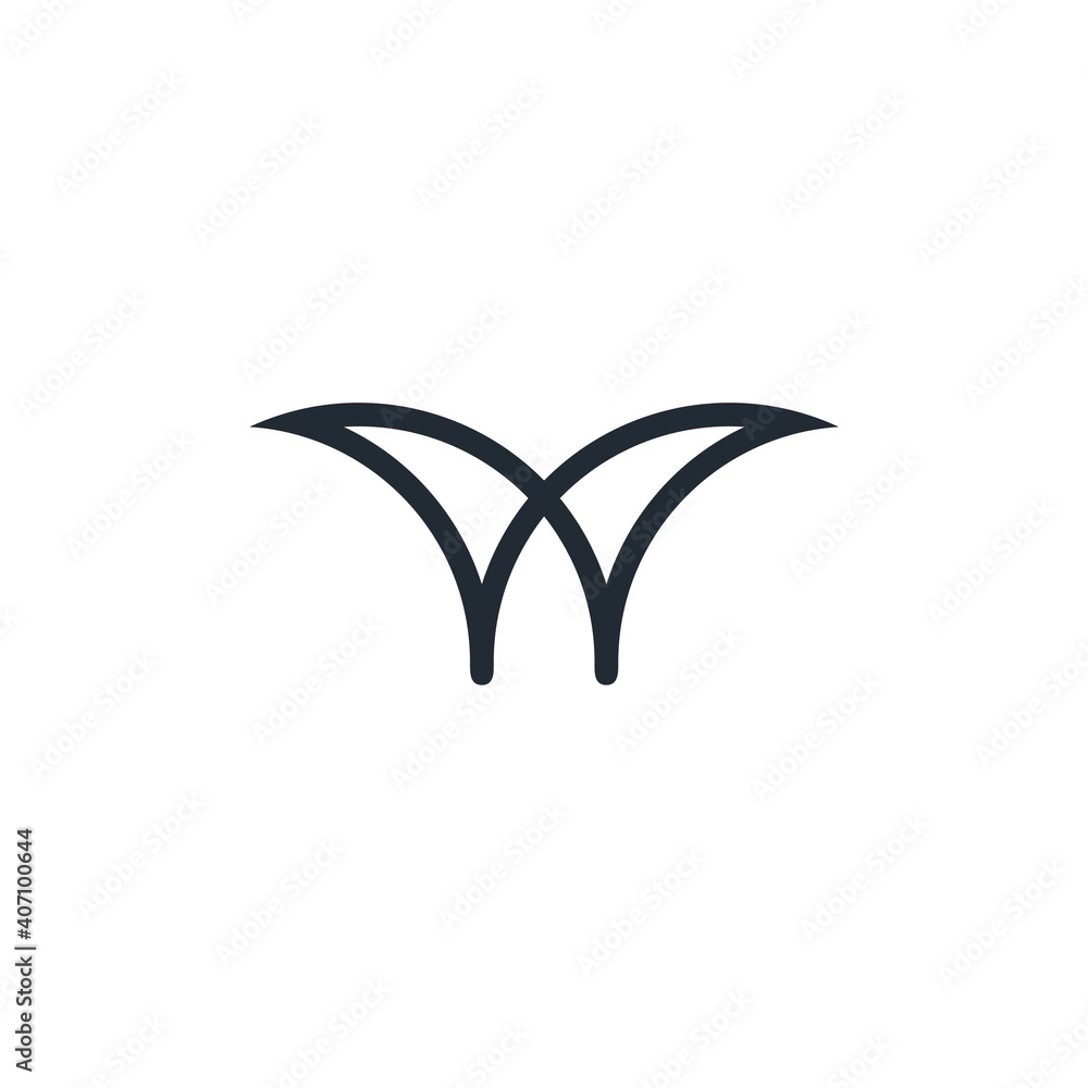 Letter W logo icon, abstract, simple, minimalist Letter W logo icon, abstract, simple, minimalist