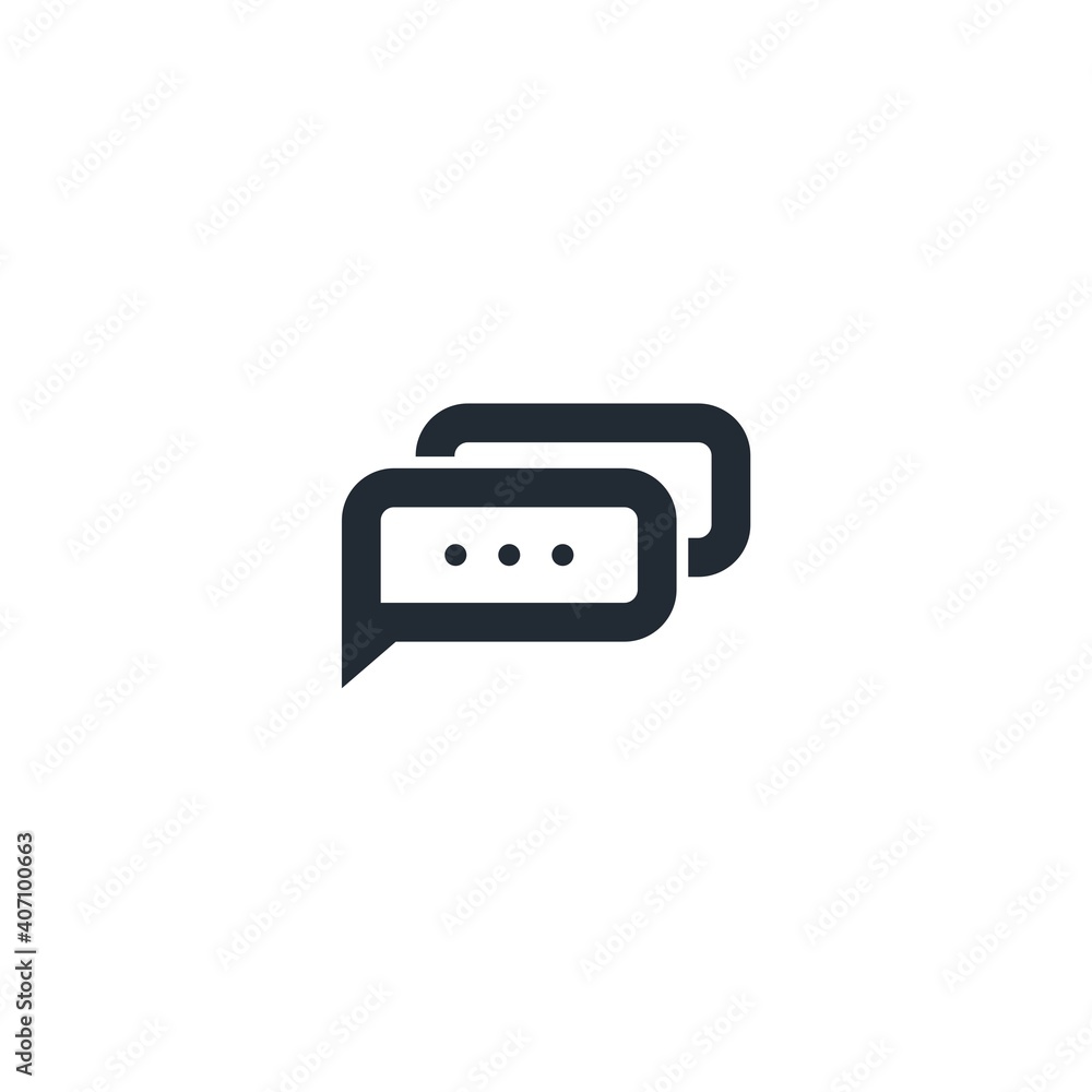 Message logo icon, abstract, minimalistic, simple