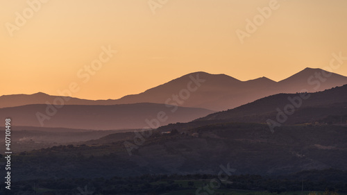 Pyrenees Mountains at Sunset © Bogdan