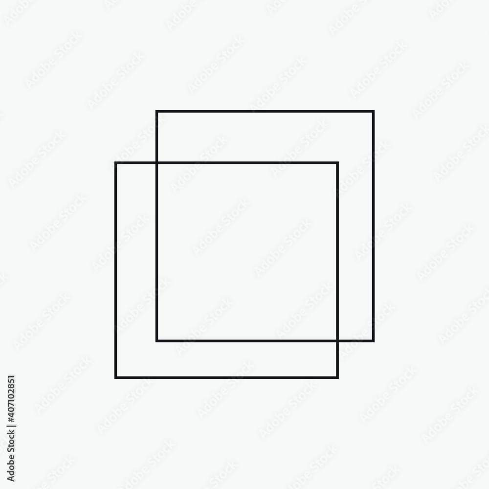 Business illustration box outline symbol icon Business illustration box outline symbol icon