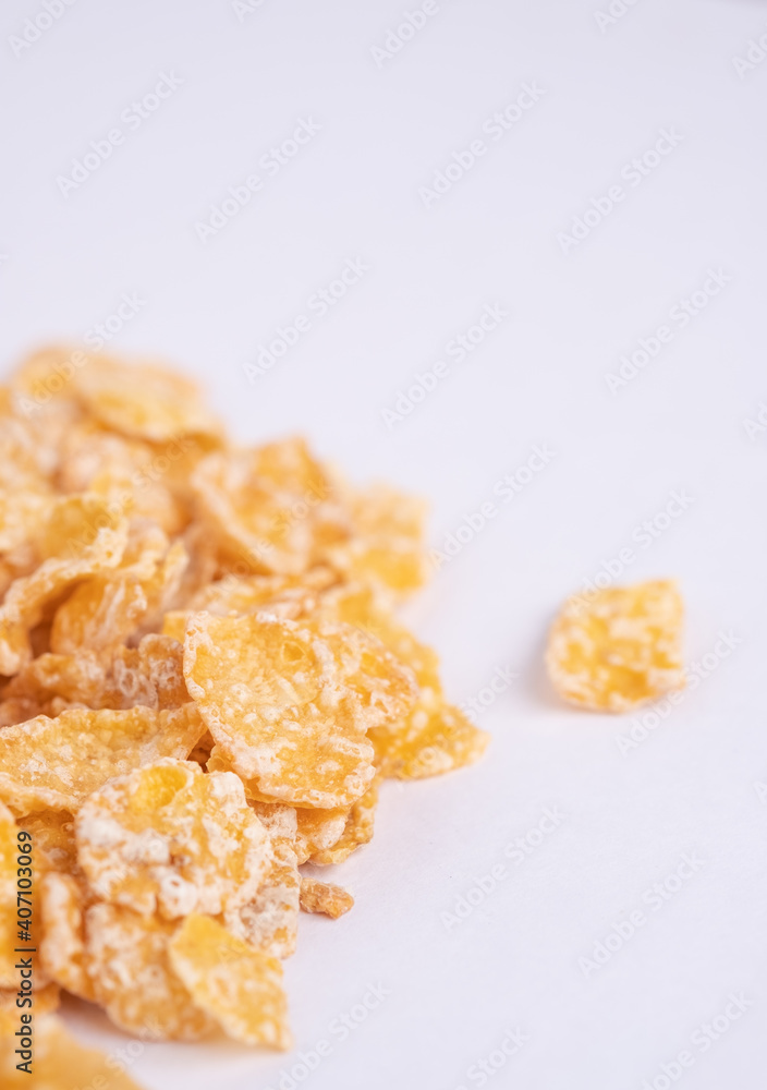 Cereal oat flakes on white background.For food grains in general. Cereal oat flakes on white background.For food grains in general.