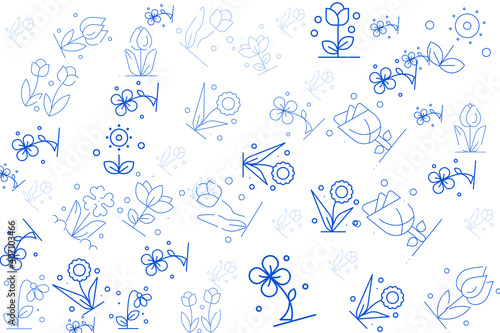 seamless pattern with Christmas flowers.