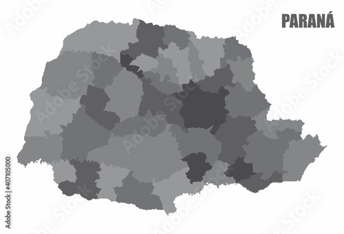 Parana regions map