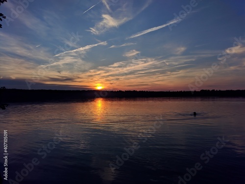 sunset over the lake © Гусарова Мария