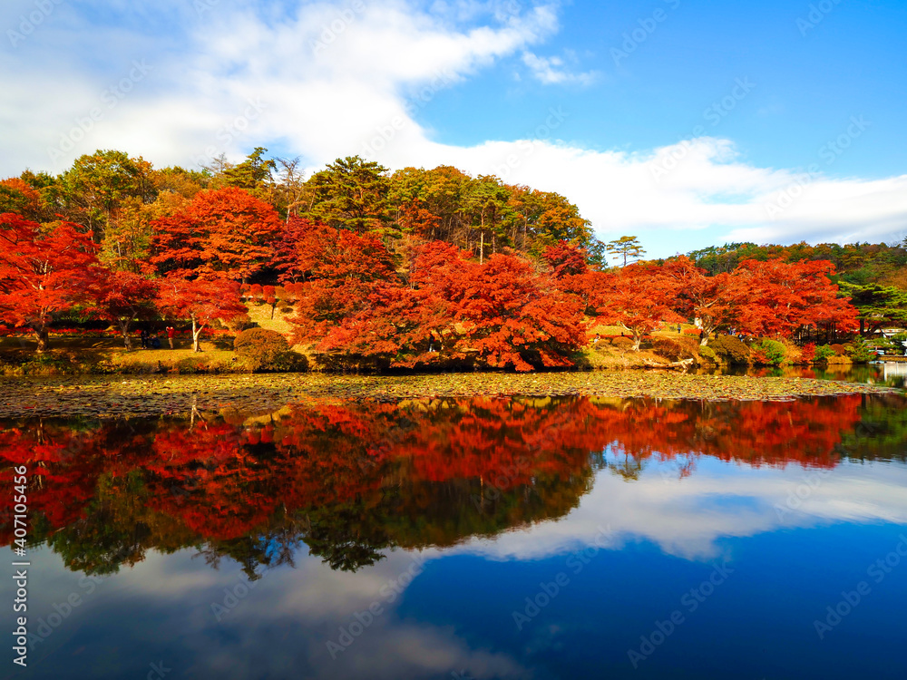 【福島】秋の蛇の鼻遊楽園の紅葉 【福島】秋の蛇の鼻遊楽園の紅葉