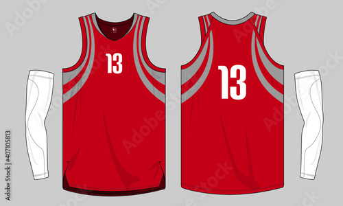 Basketball jersey template vector mockup