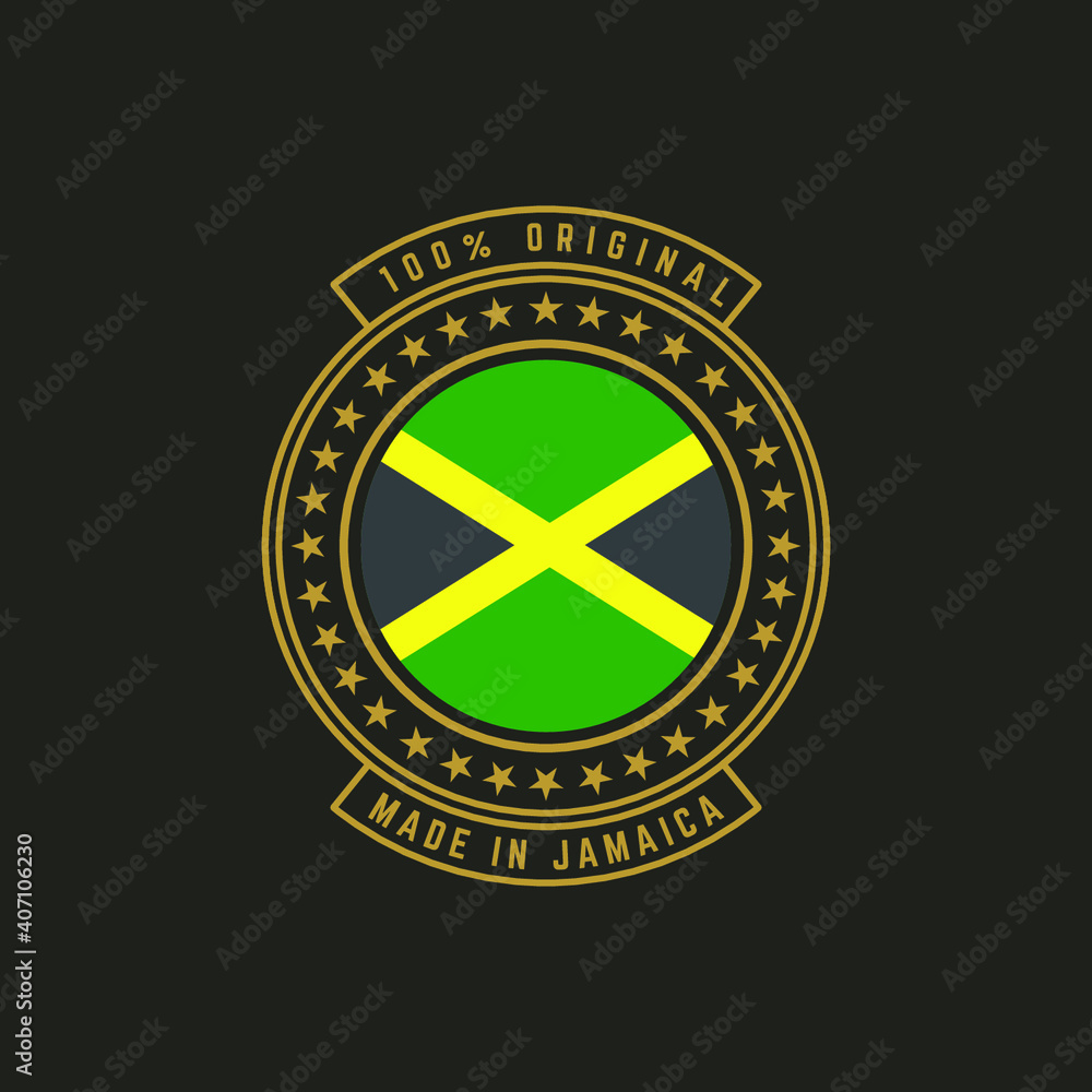 Naklejka premium MADE IN JAMAICA