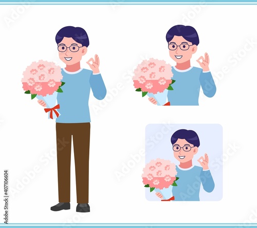 Young man with glasses