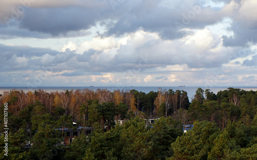Autumn clouds over the Baltic Sea. Latvia.