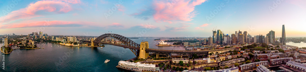 Fototapeta premium Sydney Harbour Birds' Eye Panorama