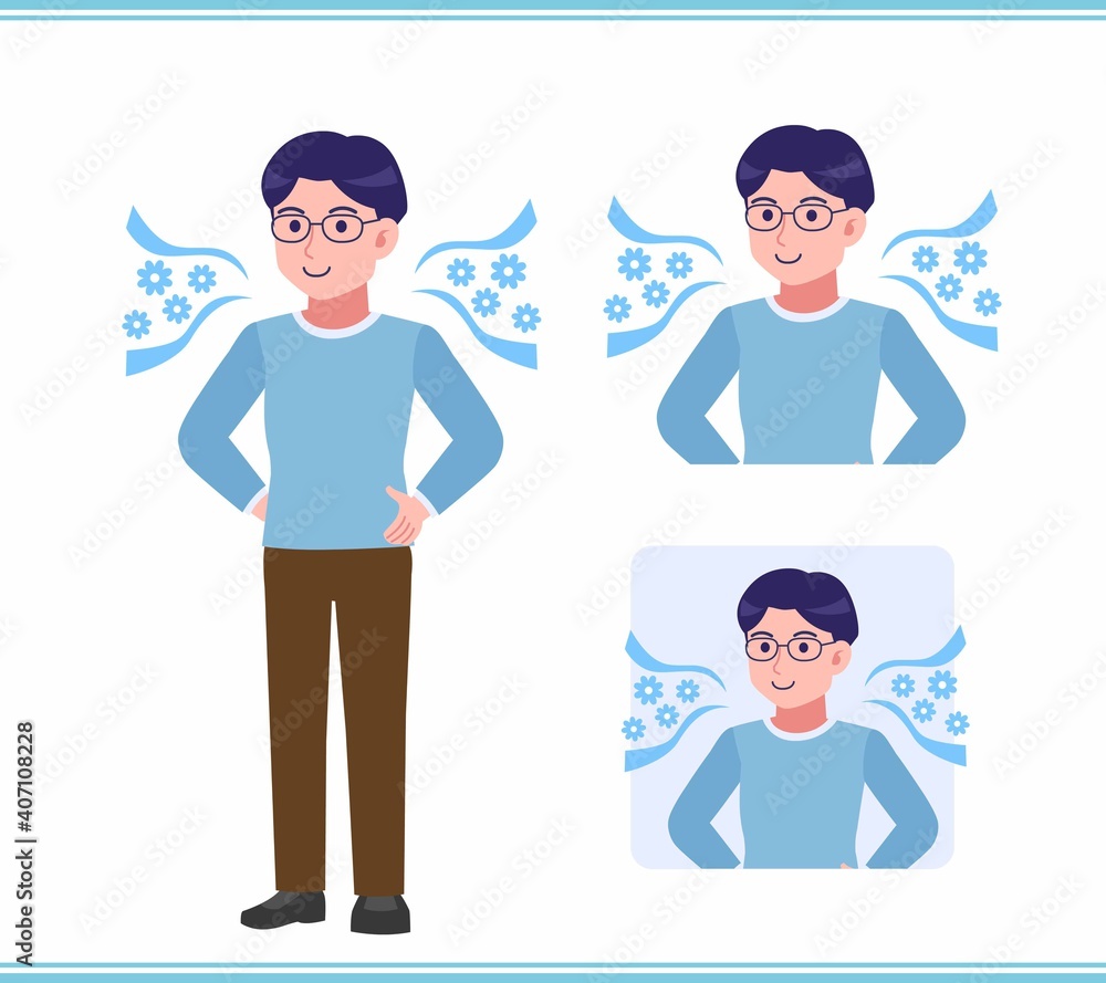 Young man with glasses Young man with glasses