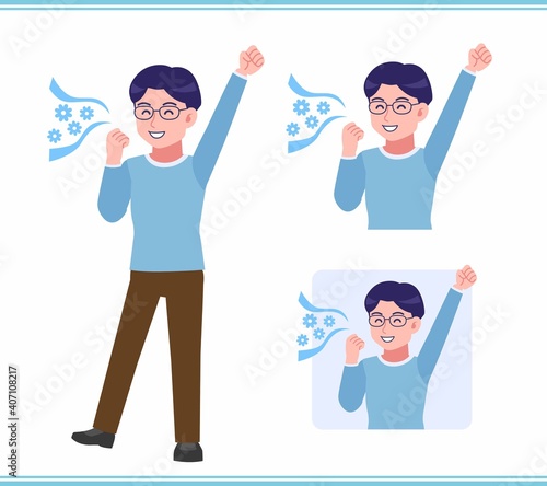 Young man with glasses