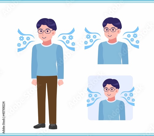 Young man with glasses