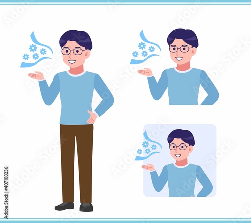 Young man with glasses
