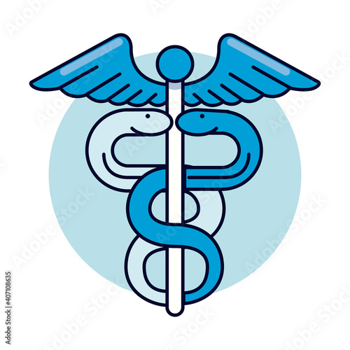 caduceus medical symbol health icon