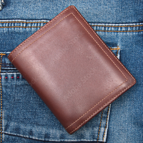 wallet on jeans fabric