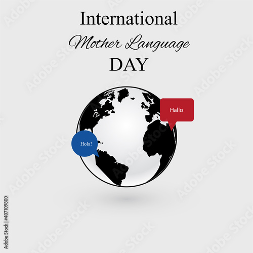 International Mother Language Day, which is held annually, on February 21. Suitable for backdrops, posters, annual events. simple eps 10