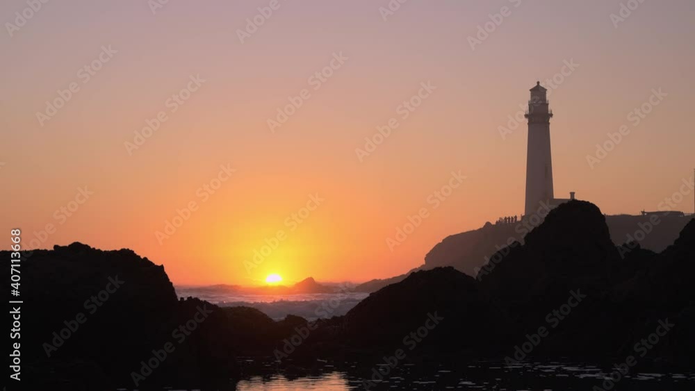 Lighthouse at sunset by the beach at Pigeon Point Lighthouse in Pescadero, California 07 Lighthouse at sunset by the beach at Pigeon Point Lighthouse in Pescadero, California 07