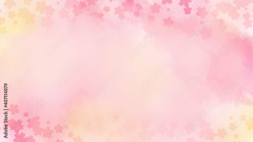 sakura cherry blossom watercolor abstract background