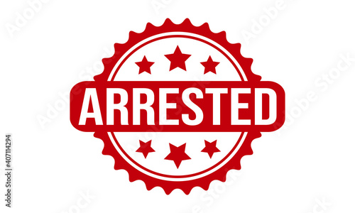 Arrested Rubber Grunge Stamp Seal Stock Vector