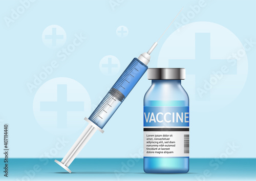Coronavirus vaccination background concept.