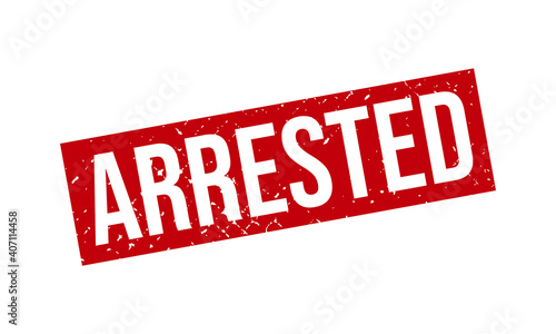 Arrested Rubber Grunge Stamp Seal Stock Vector