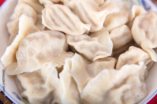 Close up of dumplings in the festival