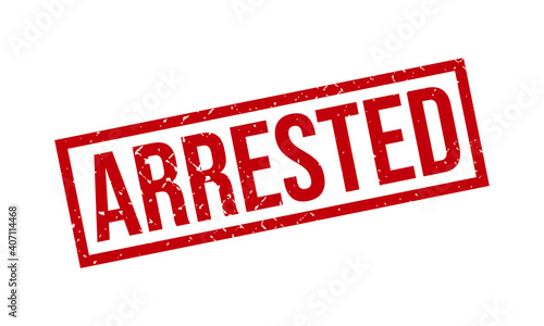 Arrested Rubber Grunge Stamp Seal Stock Vector
