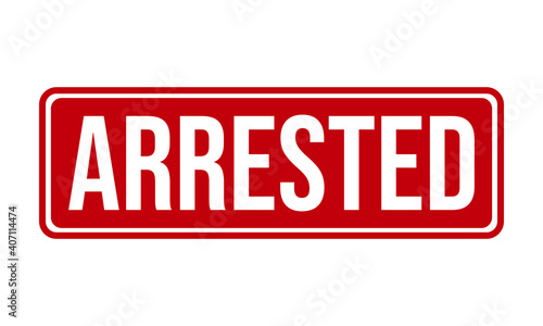 Arrested Rubber Grunge Stamp Seal Stock Vector