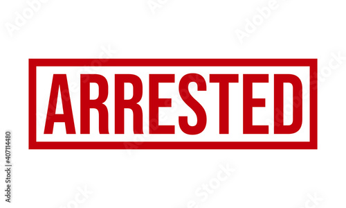Arrested Rubber Grunge Stamp Seal Stock Vector