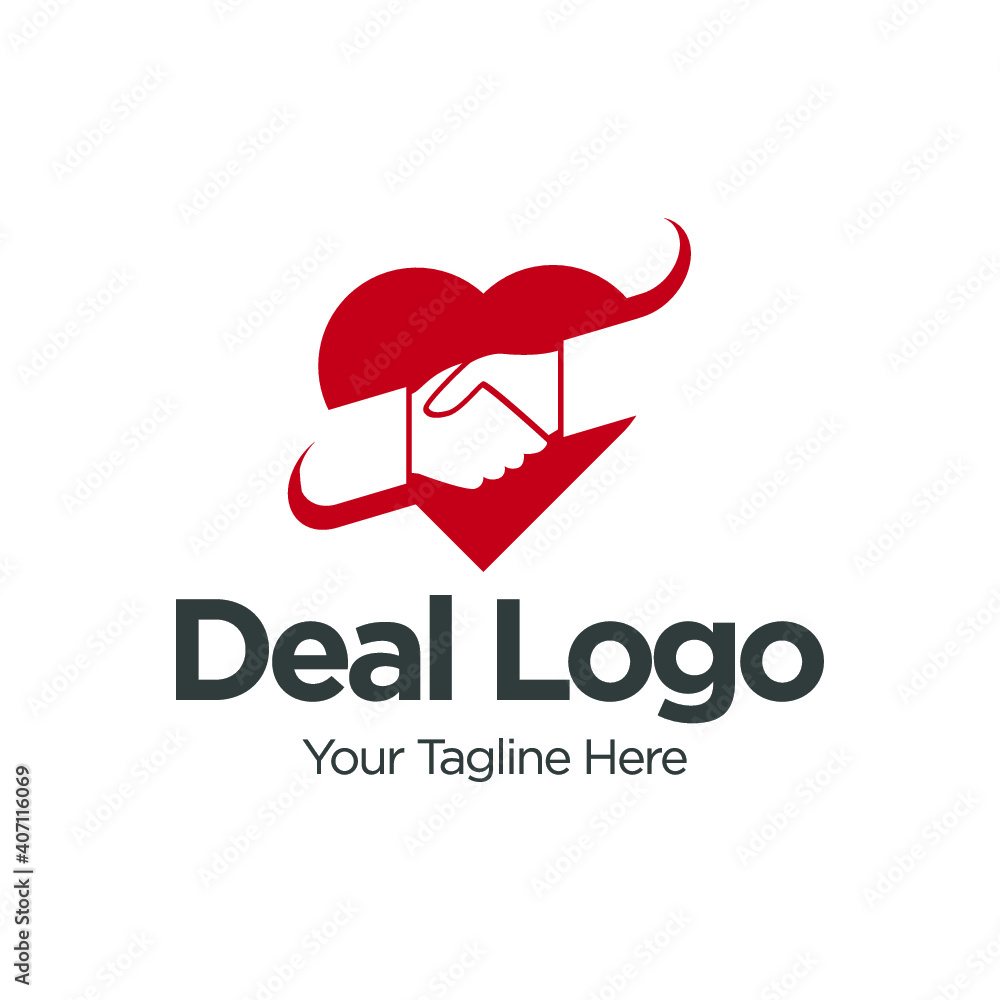 deal handshake logo and icon vector design template deal handshake logo and icon vector design template