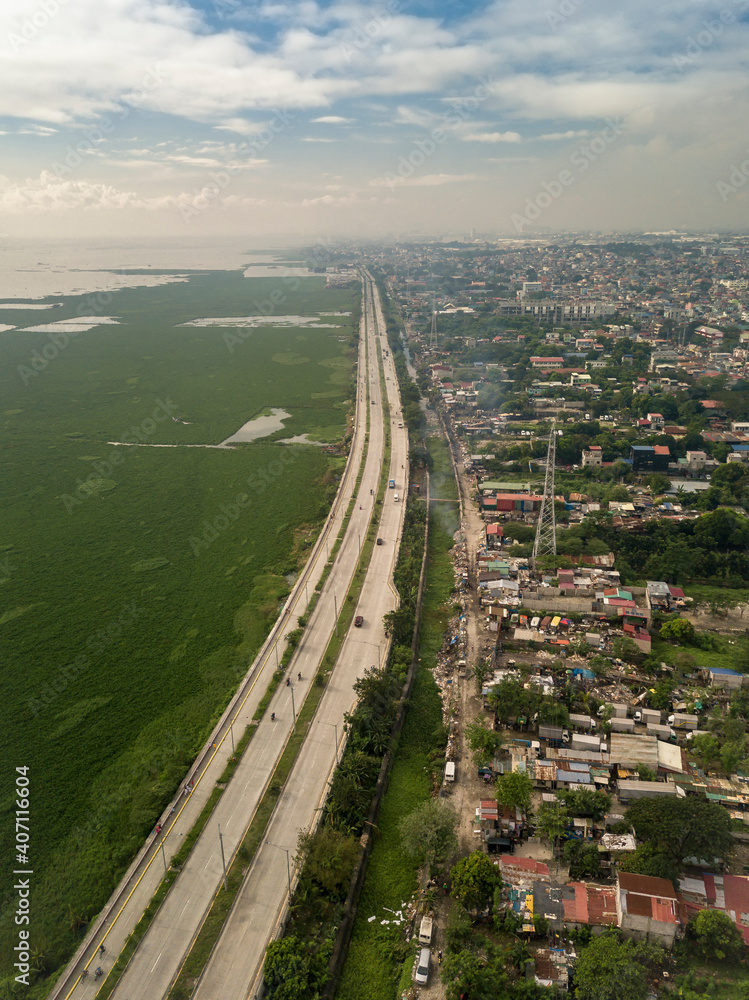 Aerial of C6 Highway, also known as Southeast Metro Manila Expressway