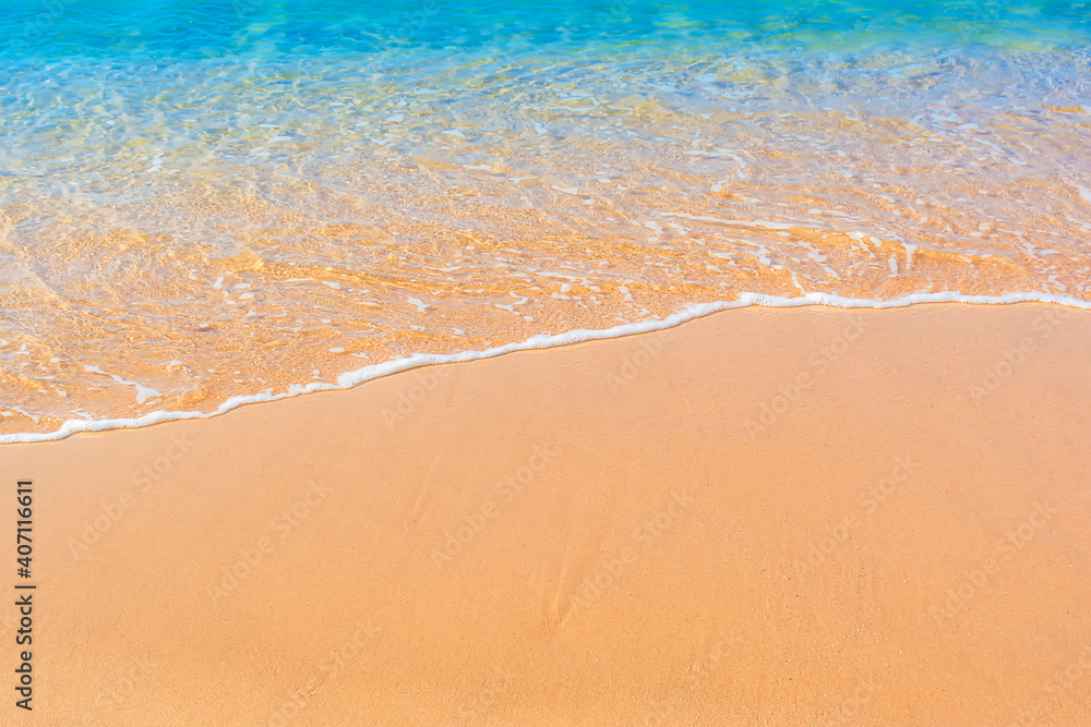 Beautiful sea waves on the sand Beautiful sea waves on the sand