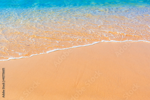 Beautiful sea waves on the sand
