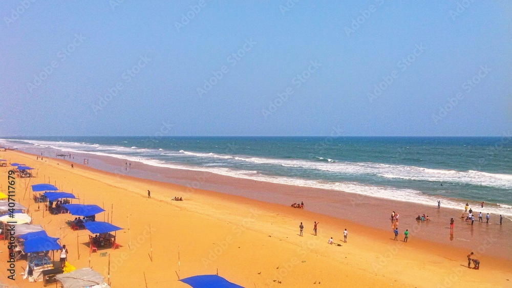 gopalpur sea beach at odisha, india