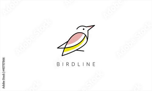 Bird minimal logo design template vector photo